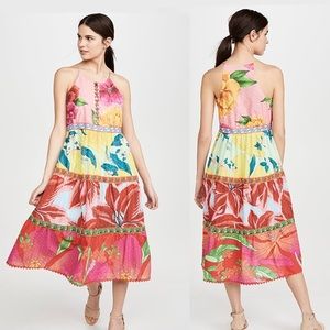 FARM Rio Mixed Garden MIDI Dress XS